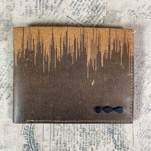 SKFK Skunkfunk recycled leather bifold wallet printed